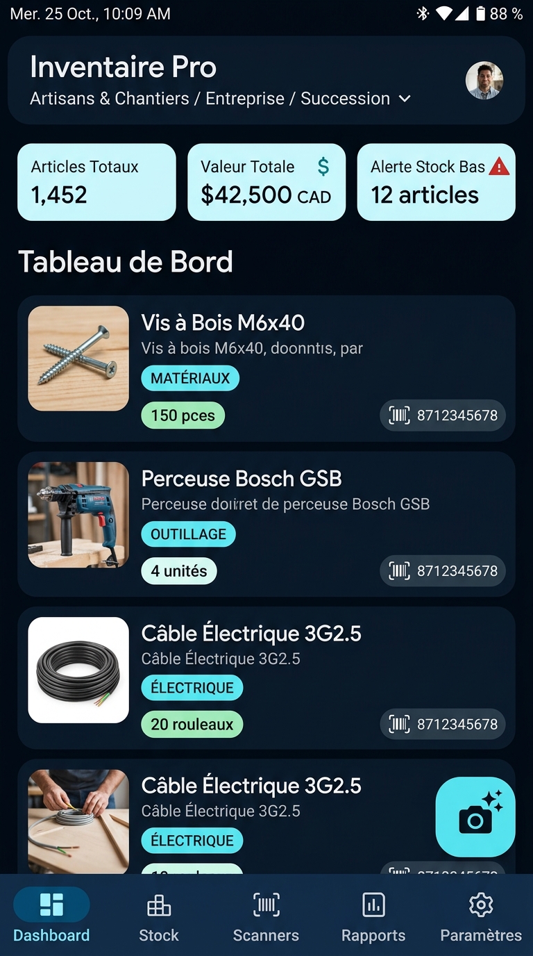 Tableau de bord et Coffre-Fort